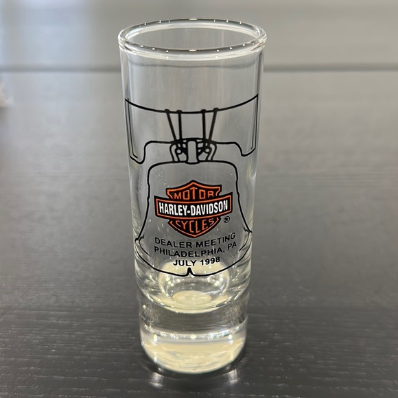 Harley-Davidson Philadelphia Dealer Show Tall Shot Glass - Picture 1 of 5